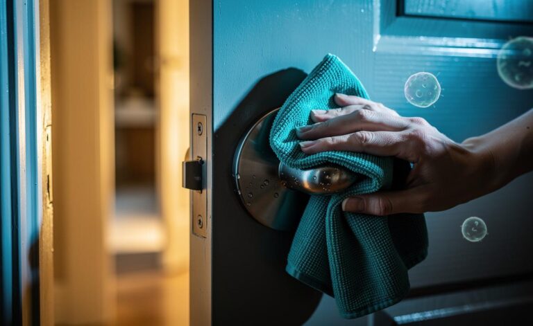 The daily door wipe to fend off germs: why a moment protects against invisible dirt